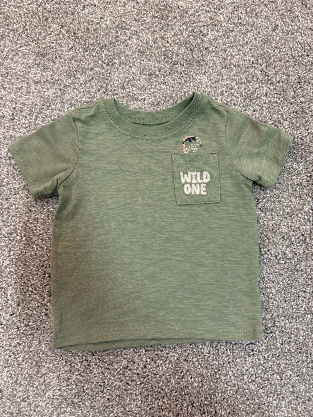 Garanimals Olive Green 'Wild One' Pocket Tee
